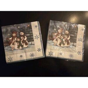 Snowmen Winter Napkins - 2 New Packs
